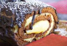 Rotolo al cioccolato con crema al mascarpone