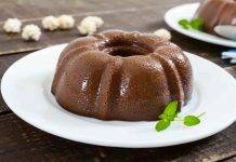 Budino al cioccolato poco calorico