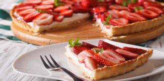 Crostata light con ricotta e fragole