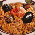 Fregola con gamberi cozze vongole e prezzemolo - ricettasprint