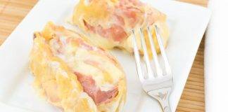 Girelle al forno con prosciutto cotto mozzarella besciamella - ricettasprint