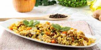 Insalata cous cous con mandorle e verdure