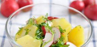 Insalata di patate con rucola pomodori e ravanello - ricettasprint