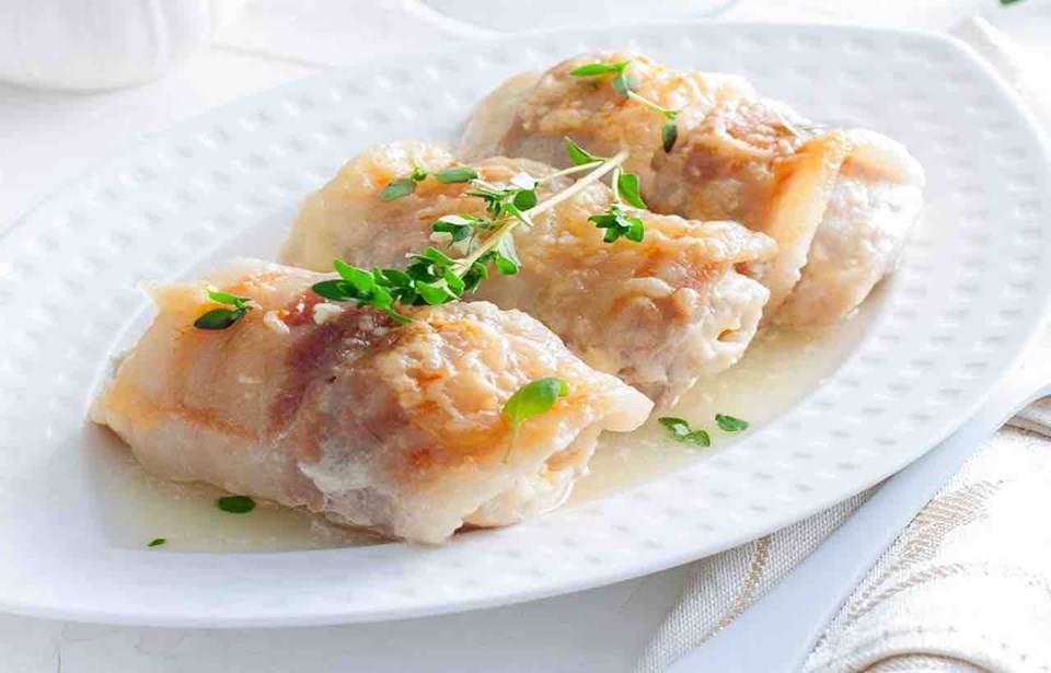 Involtini di pollo al limone con pancetta