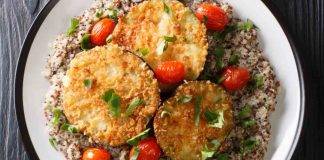 Melanzane croccanti alla piastra con quinoa e pomodorini - ricettasprint