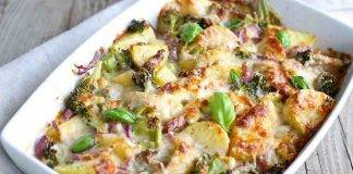 Patate gratinate con broccoli e cipolle rosse ricettasprint
