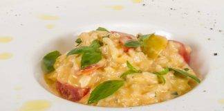 Risotto al limone con pesto di mandorle