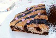 Torta vegana zebrata con fiorini - ricettasprint