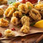 Anelli di calamari con pangrattato al forno