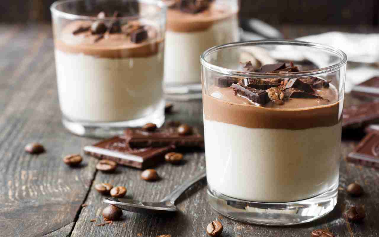 Panna cotta con crema al cioccolato FOTO ricettasprint