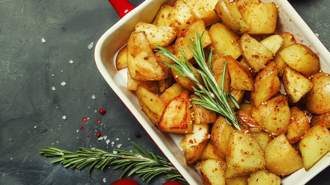 Patate al forno croccanti con bicarbonato