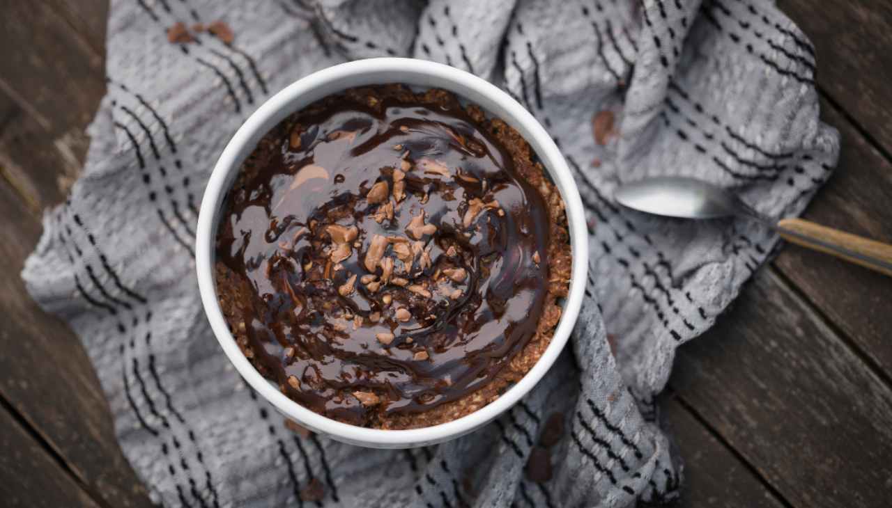Porridge al cioccolato vegan - ricetta sprint