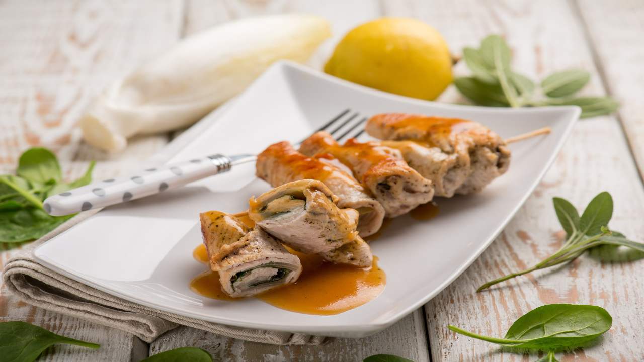 Involtini di pollo con spinaci