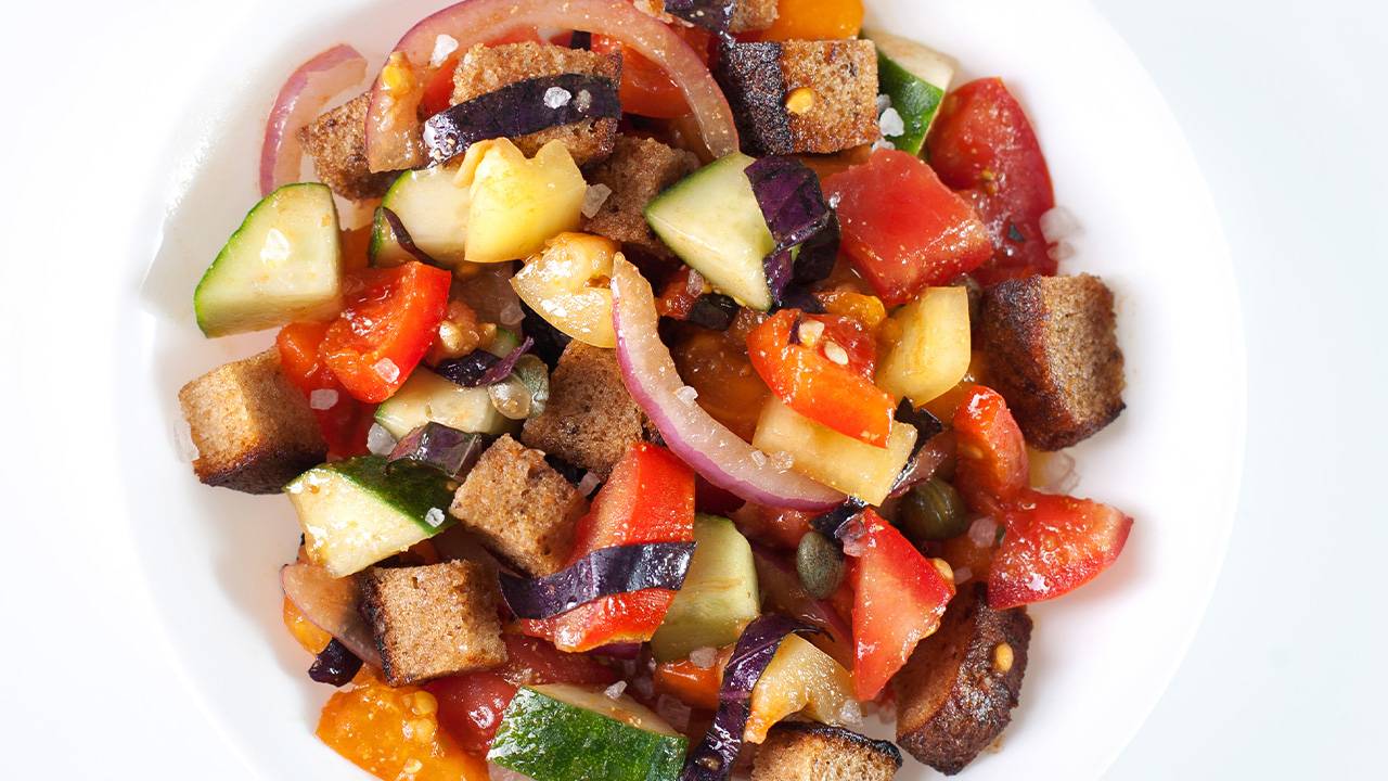 Panzanella alla fiorentina con pane integrale