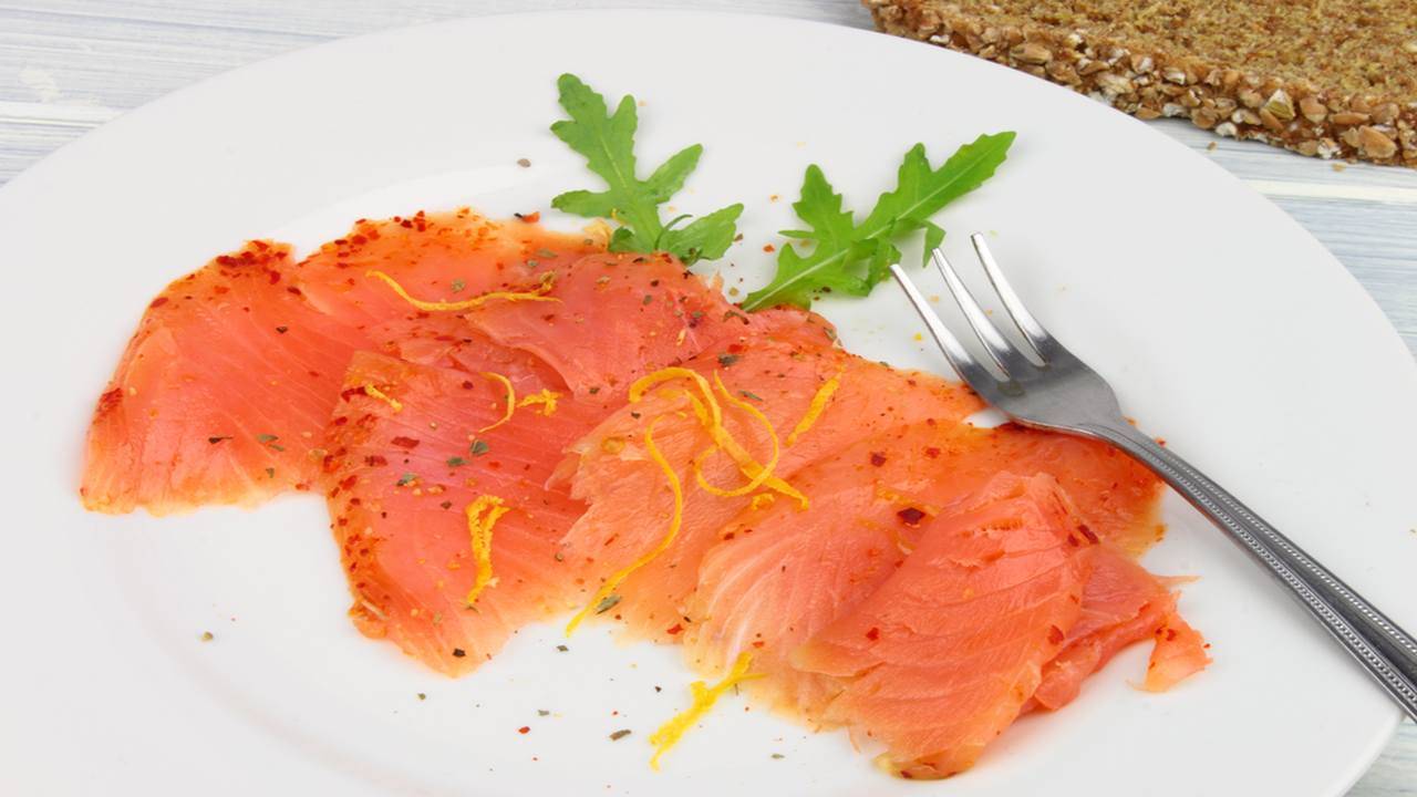 Salmone marinato agli agrumi