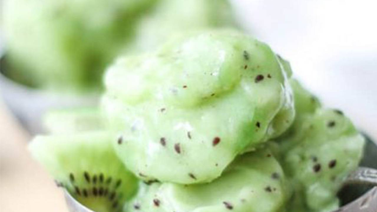 Sorbetto al kiwi senza gelatiera