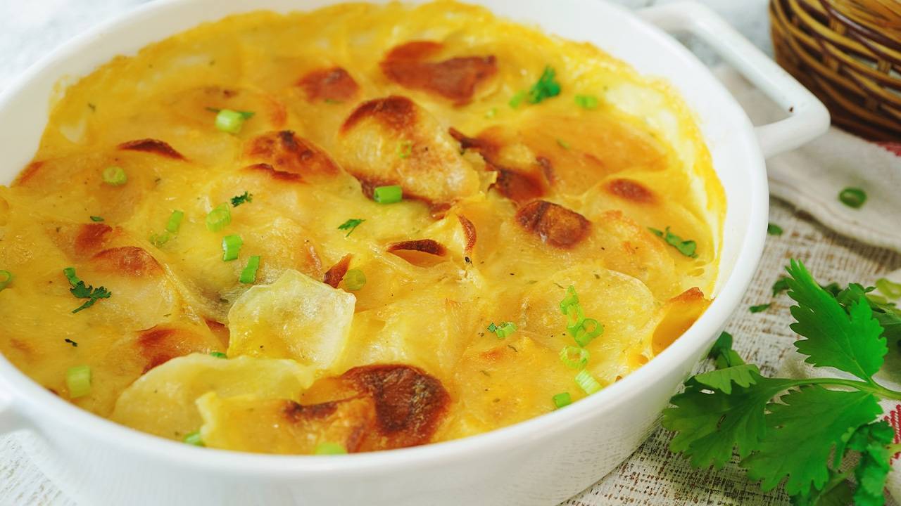 Tortino di patate e fiori di zucca