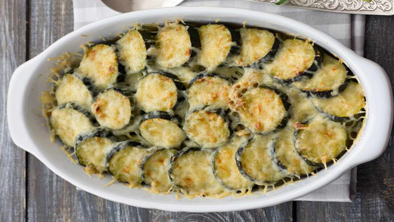 Zucchine al forno con formaggio