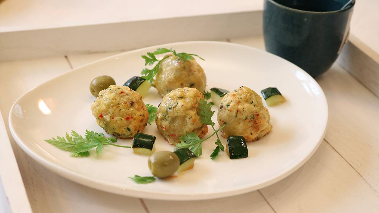 polpette di tonno con zucchine e gorgonzola