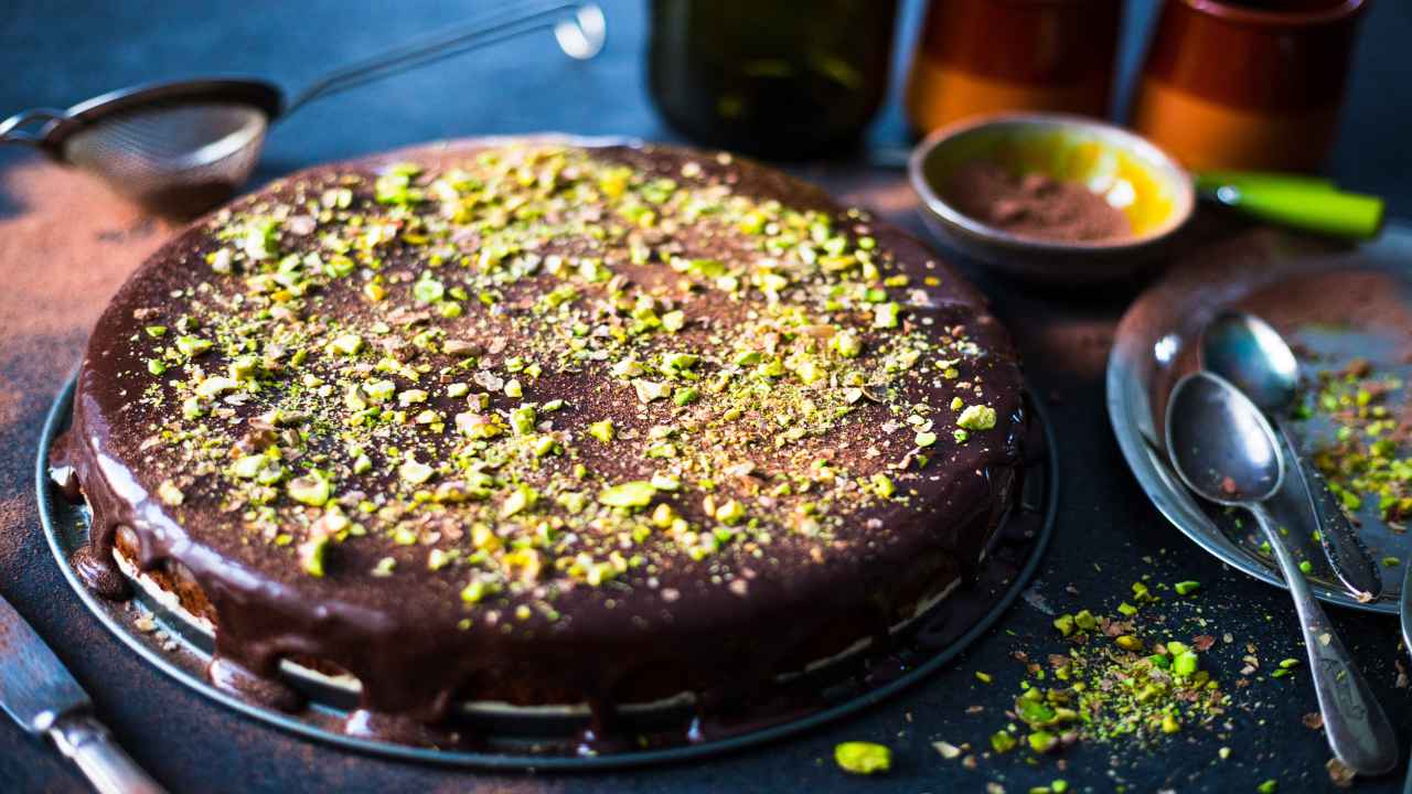 Torta cioccolato e pistacchio