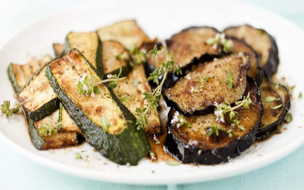 melanzane e zucchine con olio e capperi FOTO ricettasprint