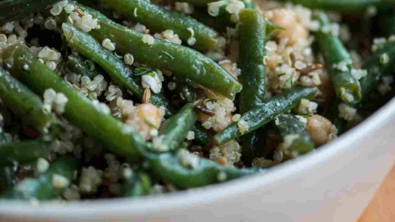 fagiolini e quinoa