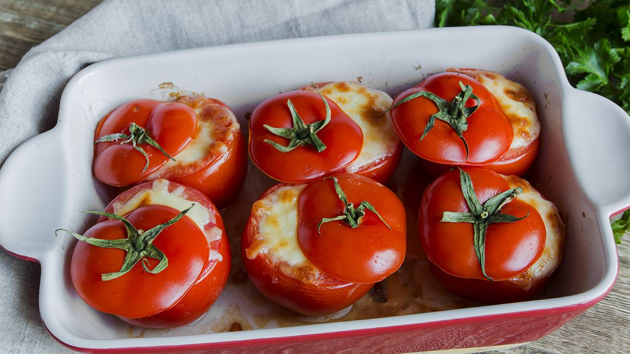 pomodori al forno con panna light