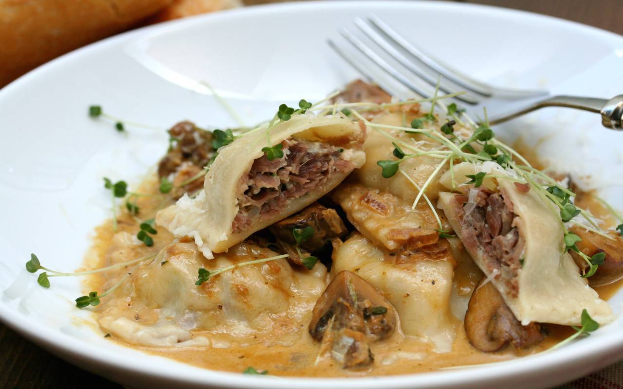 pasta con funghi e castagne FOTO ricettasprint