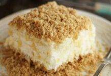 Sbriciolata panna e crema | Il dolce goloso senza cottura dolce alla crema pasticciera FOTO ricettasprint