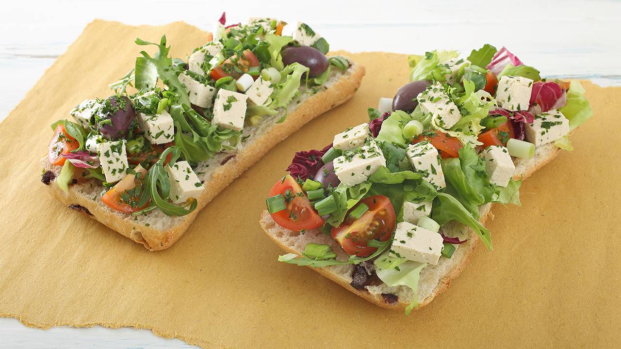 crostini verdure e tofu