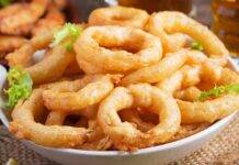 Anelli cipolla pastella l Un contorno povero e fritto in padella anelli tubero fritti
