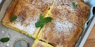 Cheesecake di sfoglia con crema al limone e mascarpone