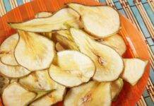 Chips di pere al forno | Semplici facili e veloci con 2 ingredienti Patatine di pera chips di pere
