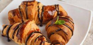 croissant dolci veloci cioccolato nero