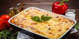 Pasta al forno con peperoni