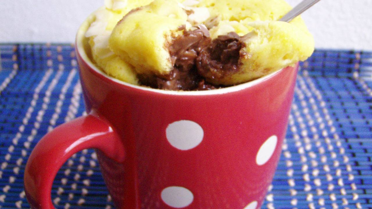 torta in tazza con nutella