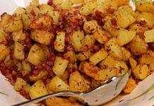 Patate al forno con bacon l Ricetta semplice e gustosa con limone patate contorno arrosto affettato