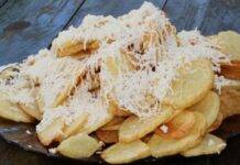 patate fritte formaggio agrumi