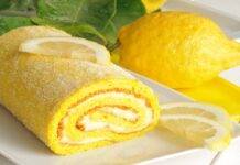 Rotolo con crema al limone | Delicato e dal profumo unico Dessert al limone