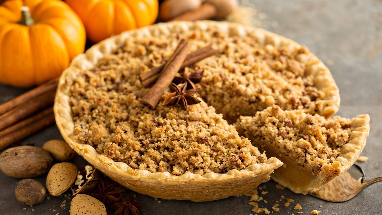 crostata di zucca con granella