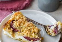 Crostata con crema di ricotta e marmellata