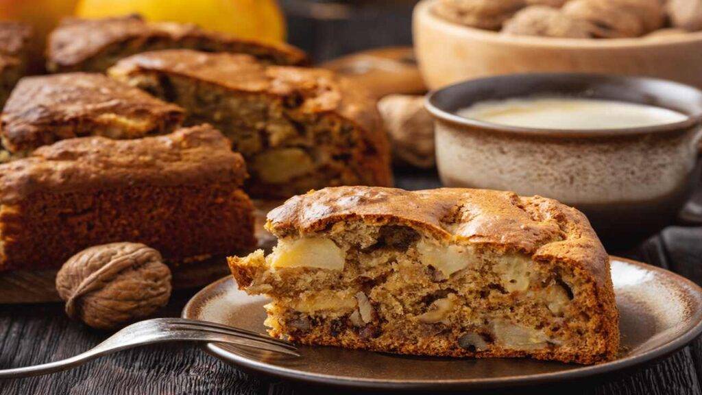 Torta di mele con banane e noci | Super golosa con cioccolato fondente