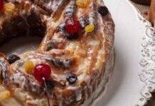 Ciambella con pandoro ricotta e glassa ricetta