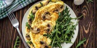 Omelette alla rucola e funghi ricetta