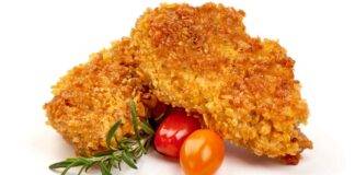 Petti di pollo al forno con curry e corn flakes