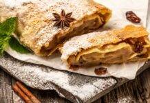 Strudel con uvetta e miele | Dessert delicato dal profumo unico Dolce con miele