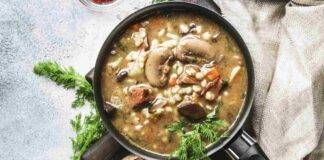 minestra funghi carne orzo ricettasprint