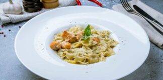 Pasta con salmone affumicato