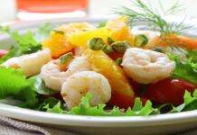 Gamberi all'insalata contorno
