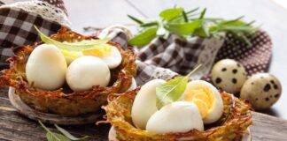 patate nidi uova sode ricetta FOTO ricettasprint